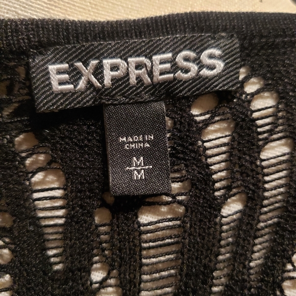 Express open weave asymmetrical sweater NWOT - Picture 4 of 5
